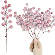 Artificialplant Holly Little Red Fruit New Year Christmas Home livingroom Wedding diy gift Decor Flower Shooting Prop decoration