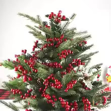 Artificialplant Holly Little Red Fruit New Year Christmas Home livingroom Wedding diy gift Decor Flower Shooting Prop decoration